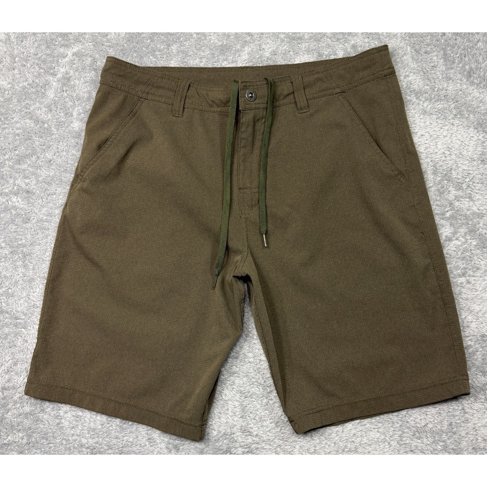 Prana Hybridizer Shorts Mens 34 Green Hiking Performance 9" Style M31170410